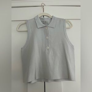 Paper Crane cropped sweater vest